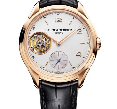 Baume & Mercier CLIFTON - M0A10143 Clifton 1892 Flying Tourbillon Ручной завод, красное золото, парящий турбийон, 45.5 мм, посеребренный циферблат, ремешок из кожи аллигатора