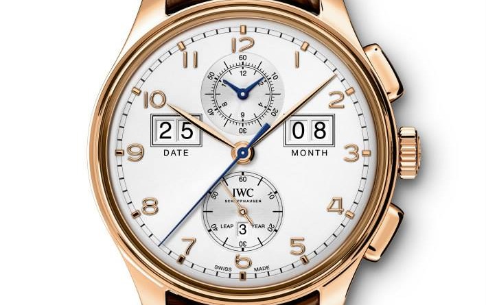 PORTUGIESER PERPETUAL CALENDAR DIGITAL DATE-MONTH EDITION “75TH ANNIVERSARY” Арт: IW397201 ∙ IW397202 ∙ IW397203. Автоподзавод, запас хода - 68 часов, вечный календарь, хронограф, 43 мм , платина /красное золото (лимитированные серии)