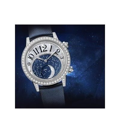 Jaeger-LeCoultre Rendez-Vous Moon. 18К белое золото, автоподзавод, 36 или 39 мм, атласный ремешок, бриллианты. 3523490 ø 36 мм • 3533490 ø 39 мм