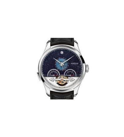 Montblanc Heritage Chronométrie ExoTourbillon Minute Chronograph Vasco da Gama Limited Edition 60. Белое золото, автоподзавод, 44 мм, циферблат из авантюрина, 60 экз. в честь команды из 60 человек судна "Сан-Габриэль", изображение которого выгравировано на задней крышке.
