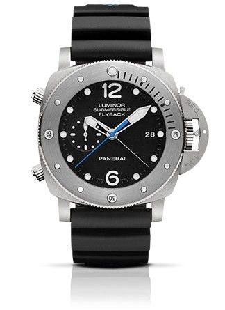 LUMINOR SUBMERSIBLE 1950 3 DAYS CHRONO FLYBACK AUTOMATIC TITANIO - 47MM. PAM00614. Автоподзавод, flyback-хронограф, расчет времени погружения, матовый титан, водонепроницаемость 300 м