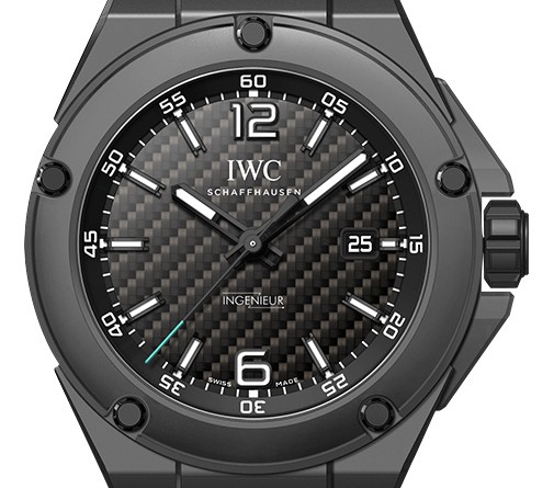 IWC Ingenieur Automatic Edition “Tribute to Nico Rosberg”: мануфактурный автоматический механизм IWC Pellaton 80110, запас хода – 44 часа, водонепроницаемость – 120 м, 46 мм. Модель посвящена немецкому автогонщику Нико Росбергу, о чем свидетельствует выгравированная надпись: “Tribute to Nico Rosberg” на задней крышке корпуса. Особенность этого piece unique – использование (впервые в часовой индустрии) карбида бора для изготовления корпуса.