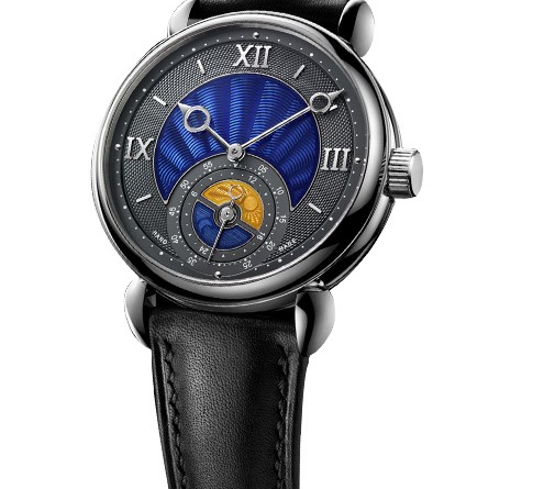 Voutilainen GMT-6 wristwatch: нержавеющая сталь, ручной завод, 39,0 х 11.5 мм, эмалевый циферблат. Техническая особенность: два спусковых колеса, обеспечивающих прямой импульсный спуск.